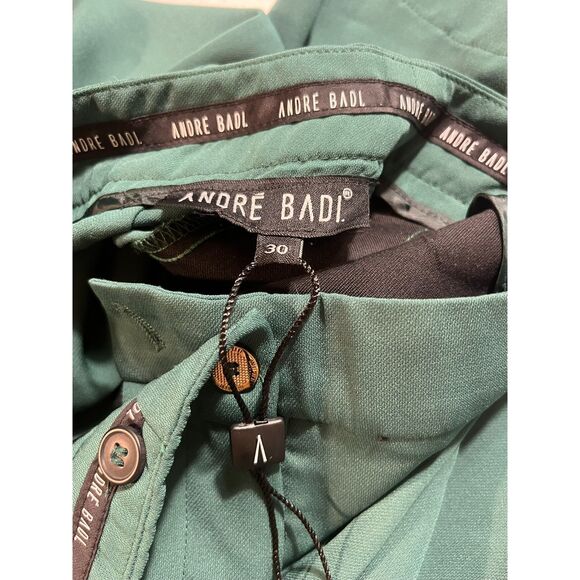 Forest Green Ultra Wide Leg Flowy Rayon Career Work Trousers Size 30 (10) EUC - Picture 8 of 8